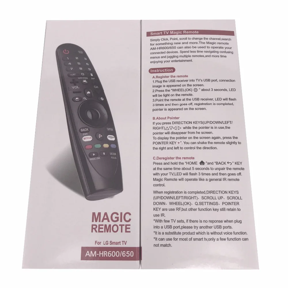 AM-HR600 сменный пульт дистанционного управления AN-MR600, пригодный для LG Magic Smart tv UF8500 43UH6030-UB, 43UH6030-UD Fernbedienung