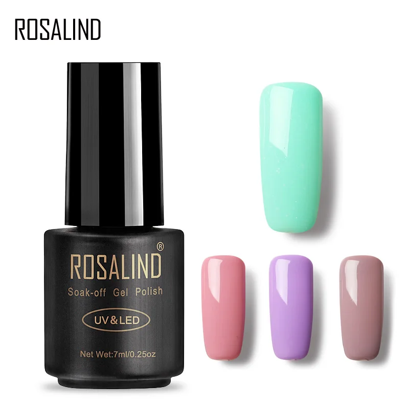 

ROSALIND Gel 1 7ML Pure Color 58 Colors 31-58 Gel Nail Polish Semi Permanent Lucky Nail Art UV Manicure Colorful Gel Varnish
