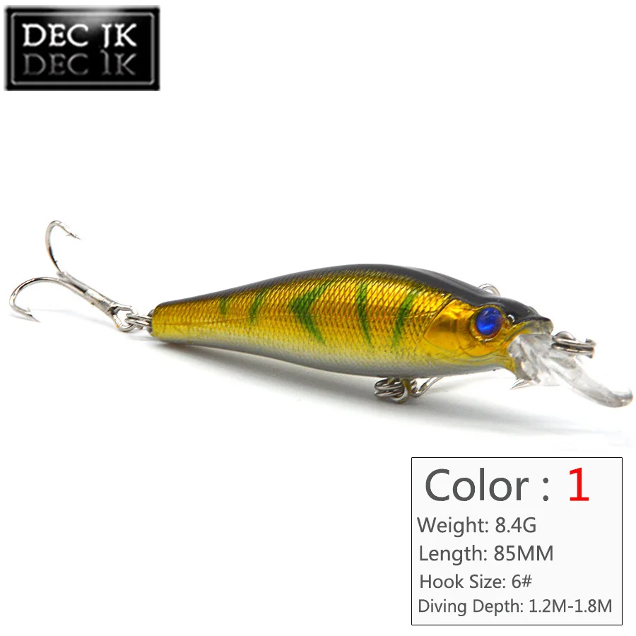 6PCS Floating Crankbaits Minnow Peche Sea Fishing Bait Lot Swimbait Laser Hard Artificial Lures For Fish Topwater Trolls Jerkbait (1)