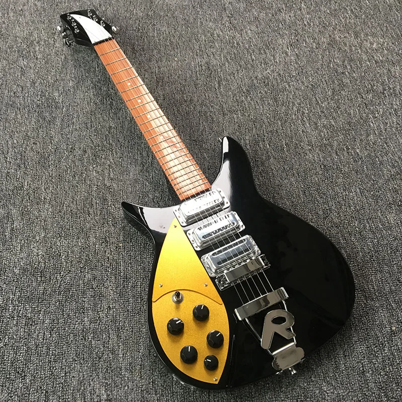 

Left hand 325 electric guitar,standard size,fingerboard has glossy paint,Black accessories.Real photos!free shipping!!
