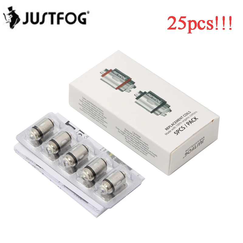 

25pcs/lot Original Justfog Q16 Coil 1.2ohm 1.6ohm Core Head Replacement Coil Fit E Cig Justfog C14 Q14 Q16 P16A P14A Kit Vape