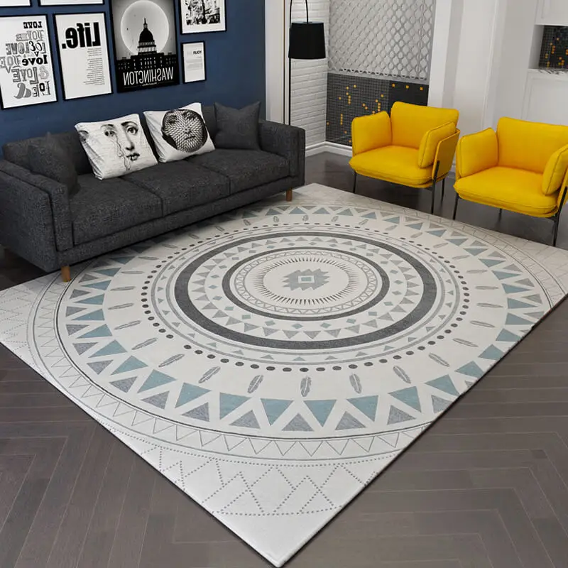 Nordic Carpets For Living Room Geometric Coffee Table Mat Bending Bohemian Home Carpets And Rugs For Bedroom Bedside Long Rugs