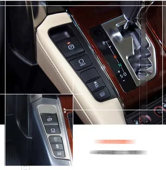 

Car Styling Matte Silver Chrome ABS Electronic Parking Brake Switch Protective Cover Sticker For TOYOTA ALPHARD 2016