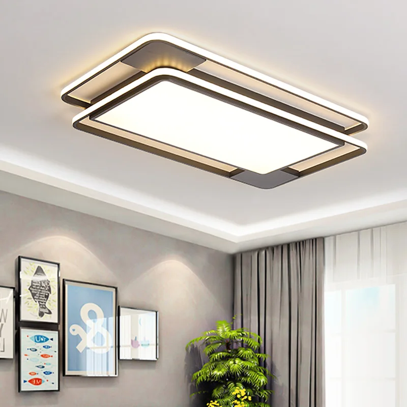 

Black LED Modern Ceiling Lights Iron Surface mounted Ceiling Lamp for living room dining room lamparas de techo avize led lamp
