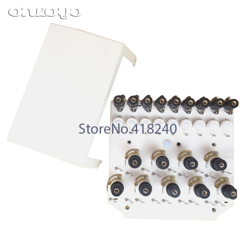 Computer Embroidery Machine Parts 9 Line Nine Thead Clamp Seat Assembly With Bottom Head Detection Alarm Box Beige White Black