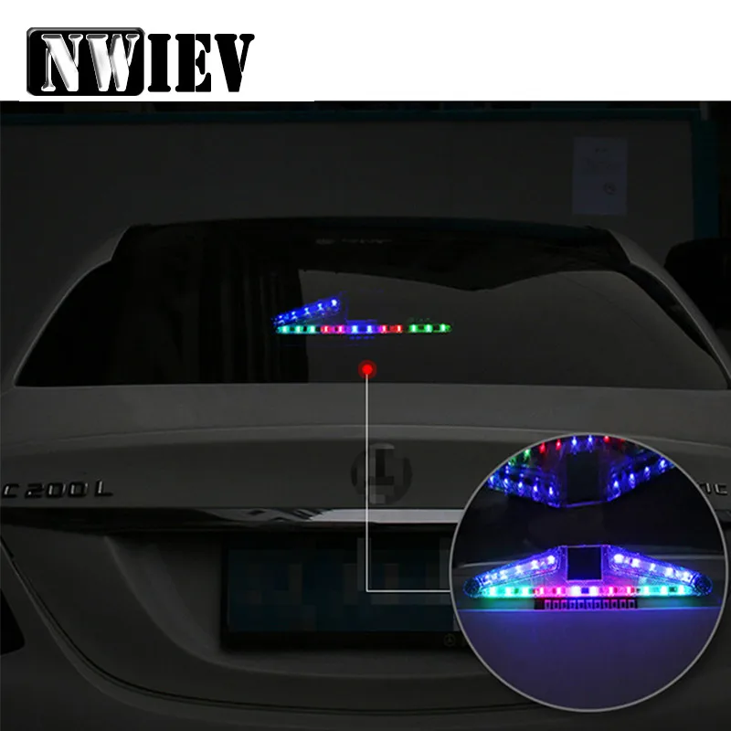 Светодиодный стробоскоп NWIEV на солнечной батарее для BMW Mini Cooper S VW Polo Passat B6 B7 B8 Golf 4 5
