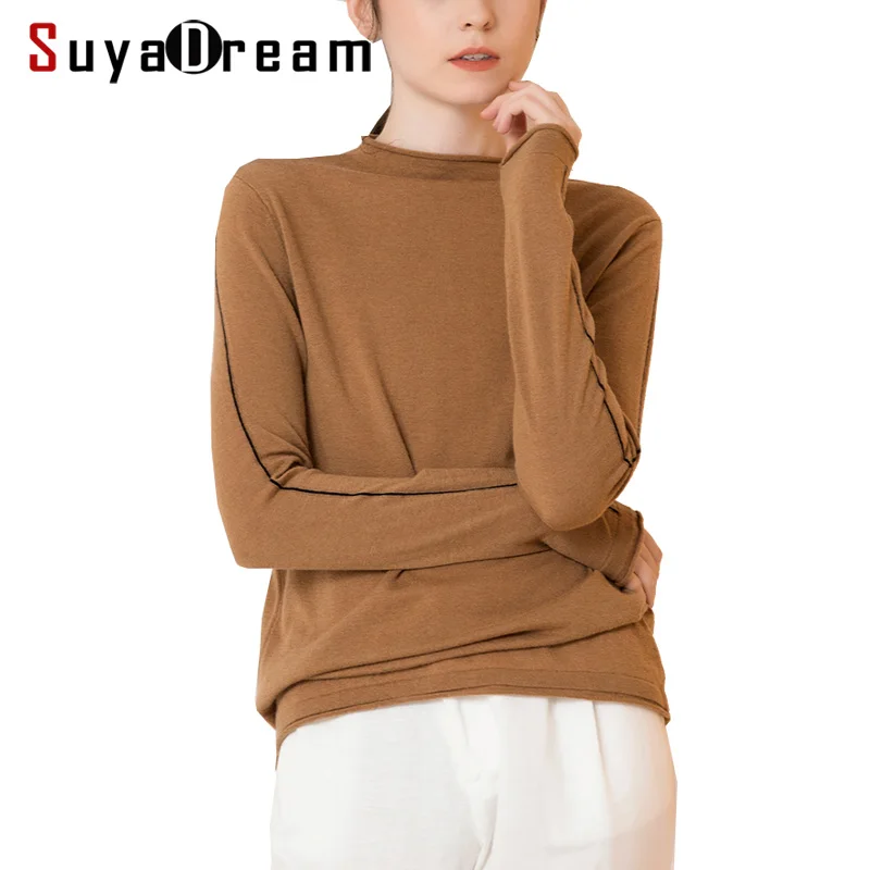Women Pullovers 100%Wool Turtleneck Sweater 2018 FALL Winter Wool For Khaki Knitwear | Женская одежда