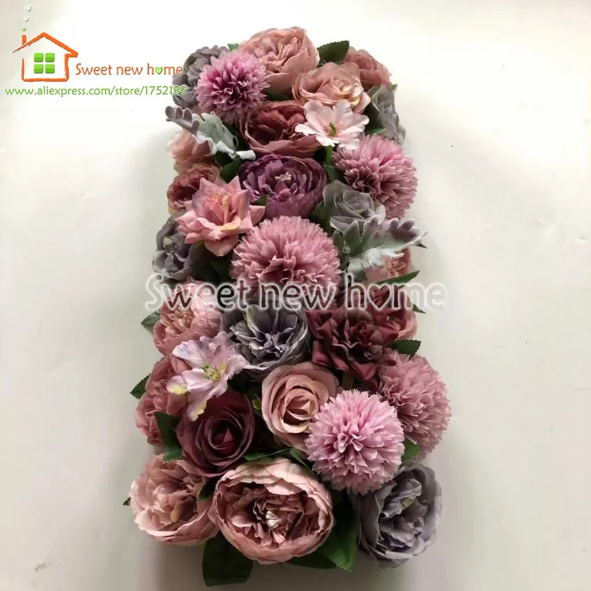 Artificial Rose Flower Wall for Wedding Flowers Runner Decoration GY611-9