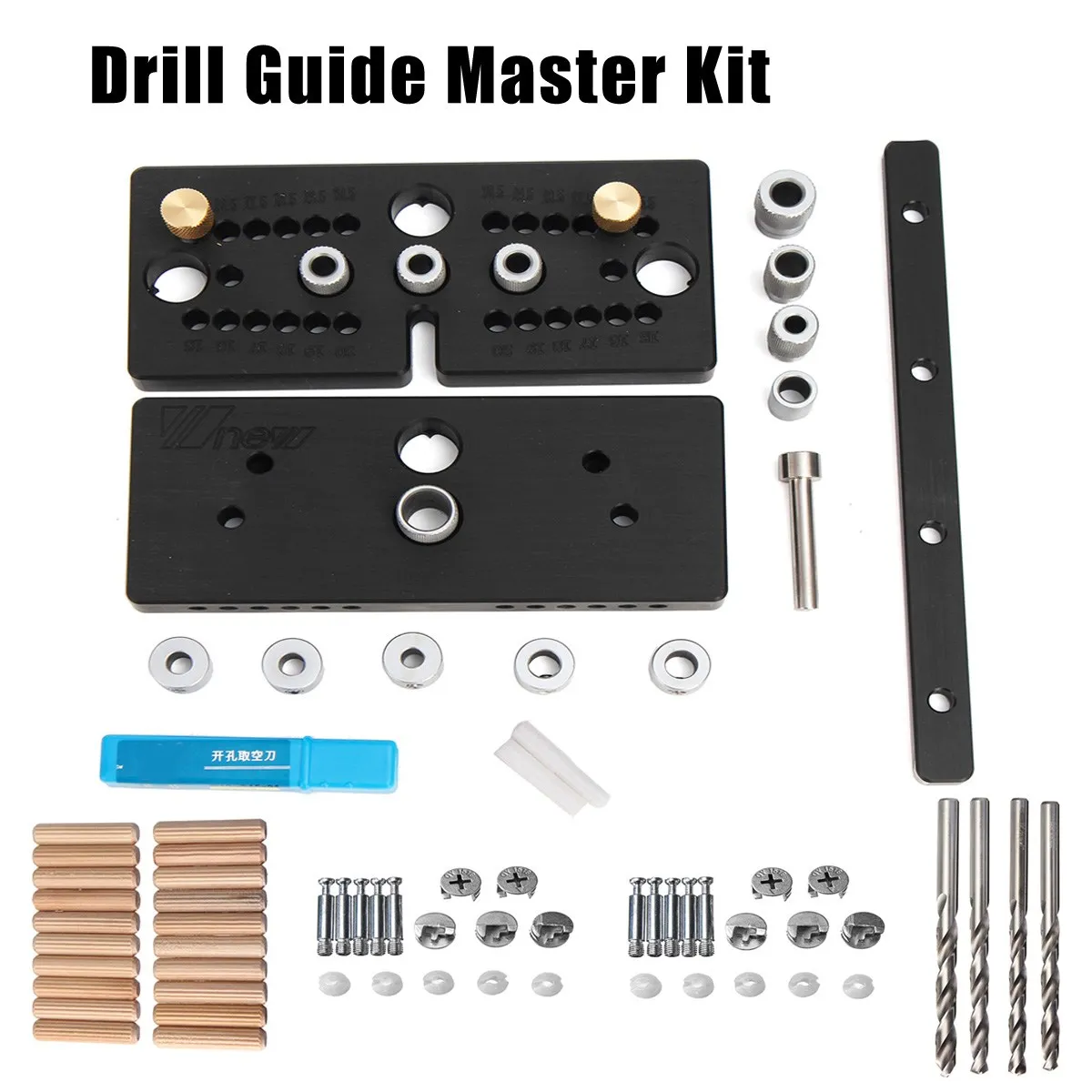 

High Quality Wood Hole Plus Doweling Pocket-Hole Jig Joint Drill Guide Master Kit For Joinery System