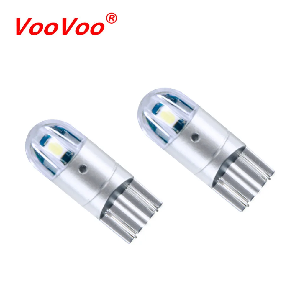 

VOOVOO 2Pcs W5W T10 LED 3030 Car Lamps Turn Signal License Plate Light Trunk Lamp Clearance Lights Parking Light 12V White