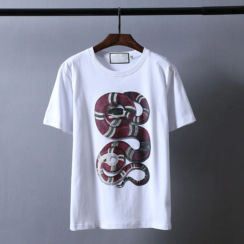 2017 New loose cotton short sleeved T shirt printing leisure men and women couples Top Quality