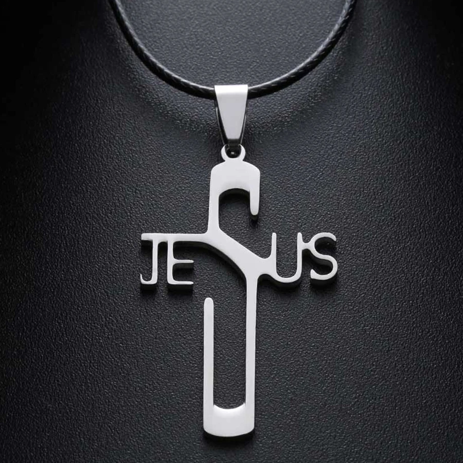 VRS RELIGIOUS CROSS JESUS Name CAR DECAL METAL STICKER