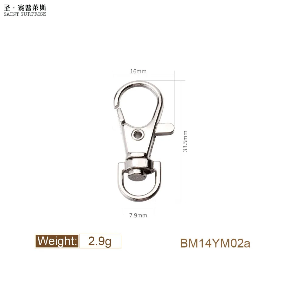 

10pcs Pack Metal Swivel Trigger Lobster Clasp Snap Hook Key Chain Ring Paracord Lanyard DIY Craft Outdoor Backpack Bag Parts 02a