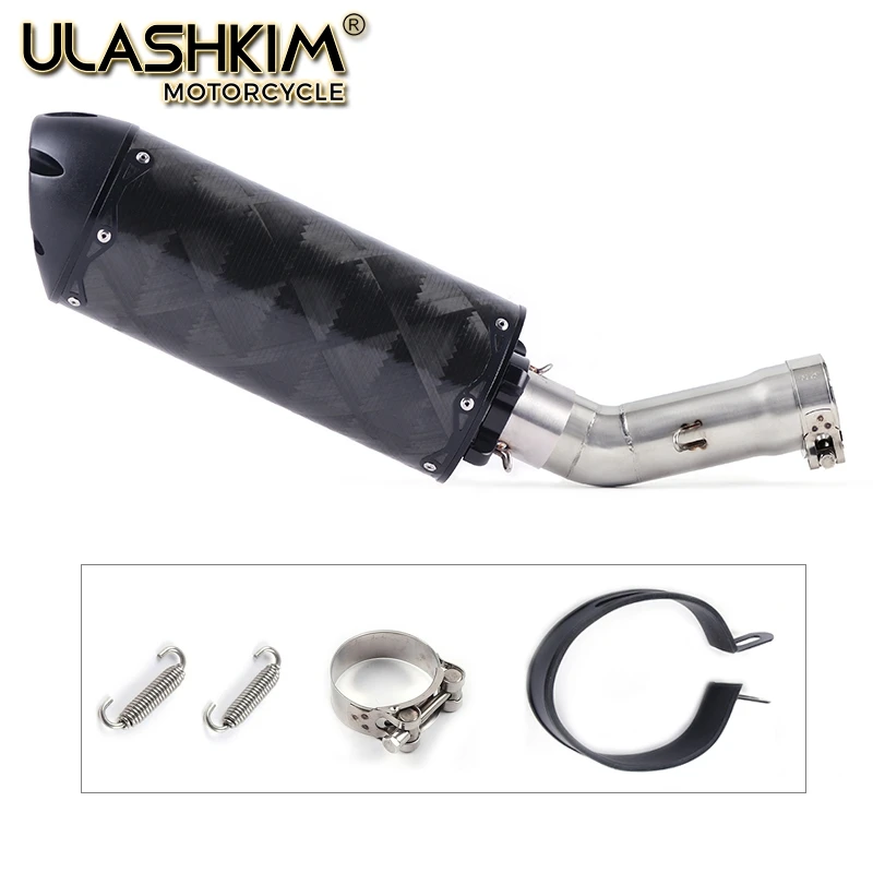 

Motorcycle Full System Muffler Escape Exhaust Middle Link Pipe Accessories Slip On For Yamaha Fazer FZ8 FZ8N FZ800 2010 to 2015