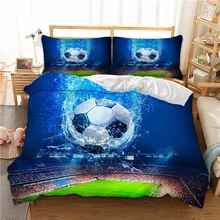 3D Футбол постельное белье Комплект постельного белья для мальчиков постельное белье наволочка постельное белье пододеяльник набор США Королева Великобритании король