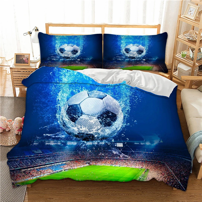 3d Soccer Football Bedclothes Bed And Bedding Set Boys Bedding