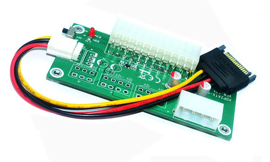 PC سطح المكتب ATX 24Pin المزدوج PSU امدادات الطاقة مزامنة كاتب موسع كابل ل جهاز تعدين بيتكوين تزوير