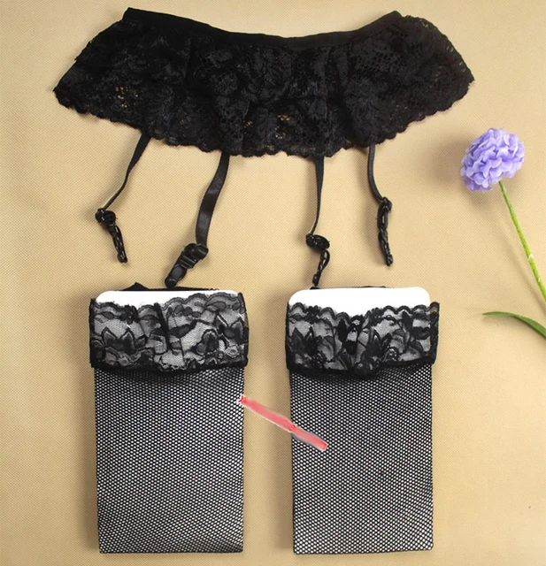 KWAN.Z mens stockings tights sexy role men mens pantyhose Garter belt for stockings sex ultra thin medias abiertas lace erotic -