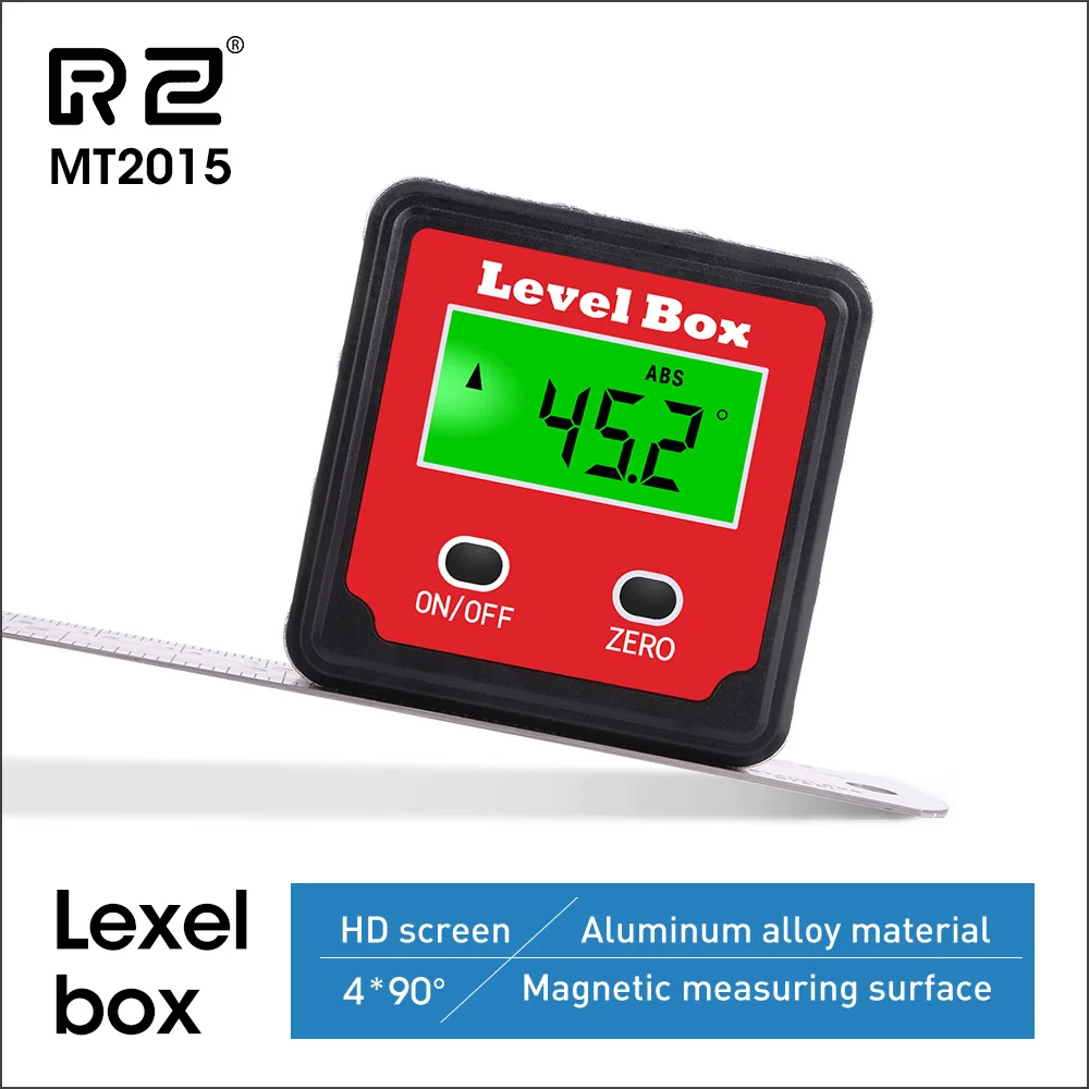  RZ Digital Electronic Protractor Inclinometer Bevel Box Angle finder With Backlight Angle Measureme
