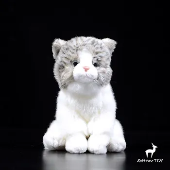 

Children Toys Birthday Gifts Silver Tiger Cats Doll Plush Animals Toy Girls Kawaii
