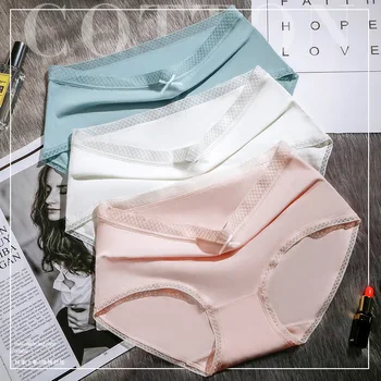 

3 PCS Ladies Underwear Panties Women Lace Sexy Panties For Women Seamless Women Cotton briefs