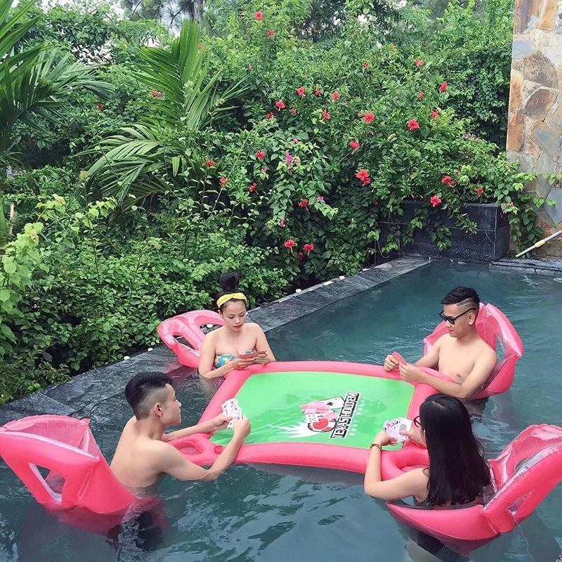 4-Person Inflatable Water Group Pool Float for Beach Island Floating Row Lounge Raft Adult Kids Water Toy Sunbath Bed with Chair 4-Person Inflatable Water Group Pool Float for Beach Island Floating Row Lounge Raft Adult Kids Water Toy Sunbath Bed with Chair