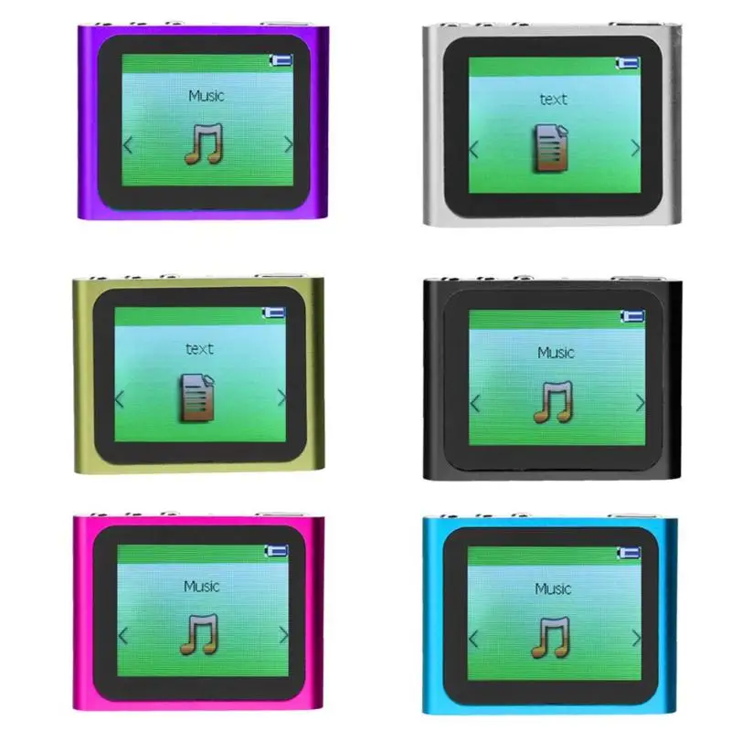 

1.8 Inch TFT Big LCD Touch Screen Display MP3 MP4 Player 6th Generation Music Ebook Video Movie FM Radio MP4 Player with Clip