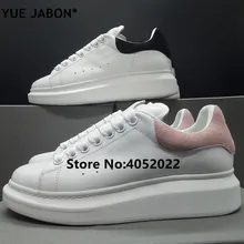 Модная обувь на плоской подошве из натуральной коровьей кожи, повседневные Сникерсы для сезона весна-осень, женская обувь на шнуровке, обувь для отдыха Черные, белые, Красные кроссовки