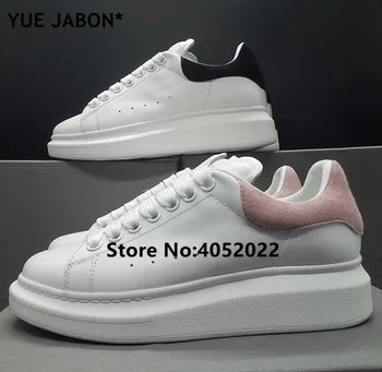 

fashion flats genuine cow leather casual spring autumn sneakers shoes for women lace up leisure shoes black white red trainers