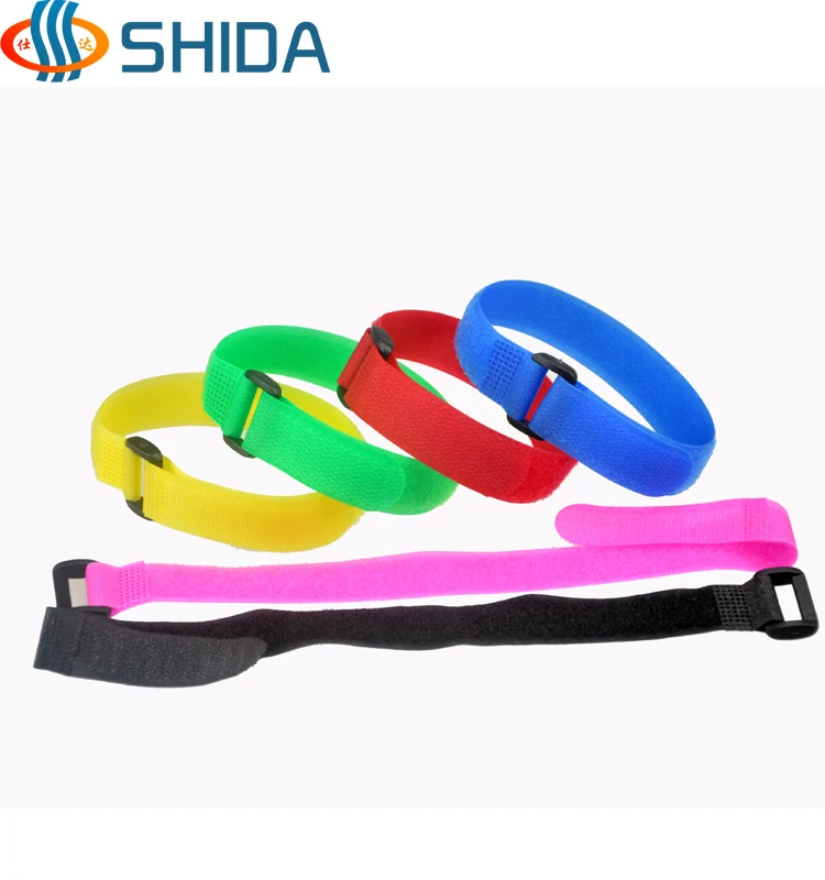 

25 pcs 2.5*50cm Reusable nylon Cable Ties Straps with Plastic buckle. nylon Magic tape with buckle Hook&loop