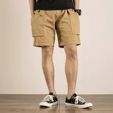 Многофункциональные карманы мужские шорты в повседневном стиле из хлопка, летняя одежда в стиле «хип-хоп» однотонные свободные пляжные брюки карго Шорты плюс Размеры доска Шорты уличная DS50416