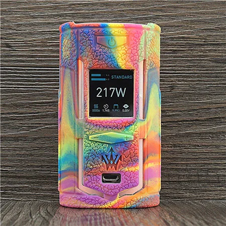 Чехол с текстурой для VooPoo X217 217W TC Box Mod, защитный силиконовый чехол, подходит для VOOPOO Woody Vapes X 217 - Цвет: rainbow