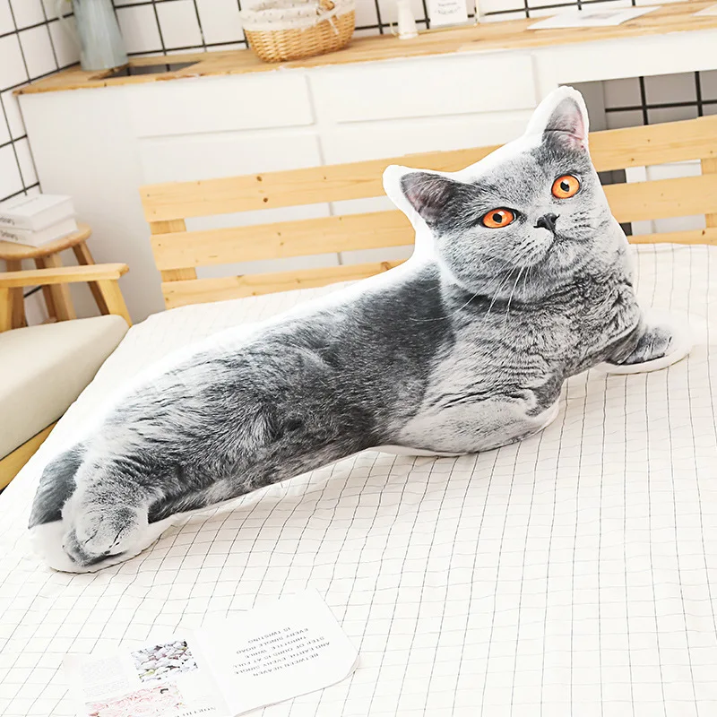 

NEW 80cm Simulation Plush Cat Husky Dog Pillows Soft Stuffed Animals Cushion Sofa Decor Cartoon Plush Toys Girls Kids Gift