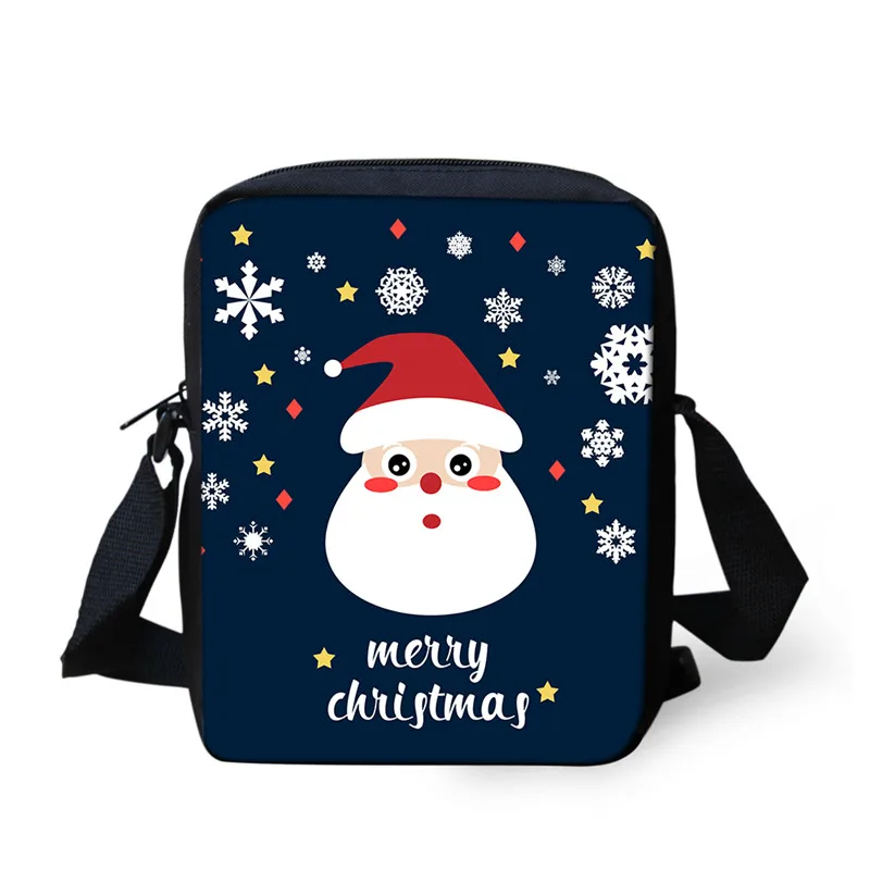 FORUDESIGNS/Индивидуальные Женские сумки-мессенджеры Санта Клаус сумка через плечо сумки-мессенджеры рождественские Снеговики Кроссбоди сумка для девочек - Цвет: CC4016E