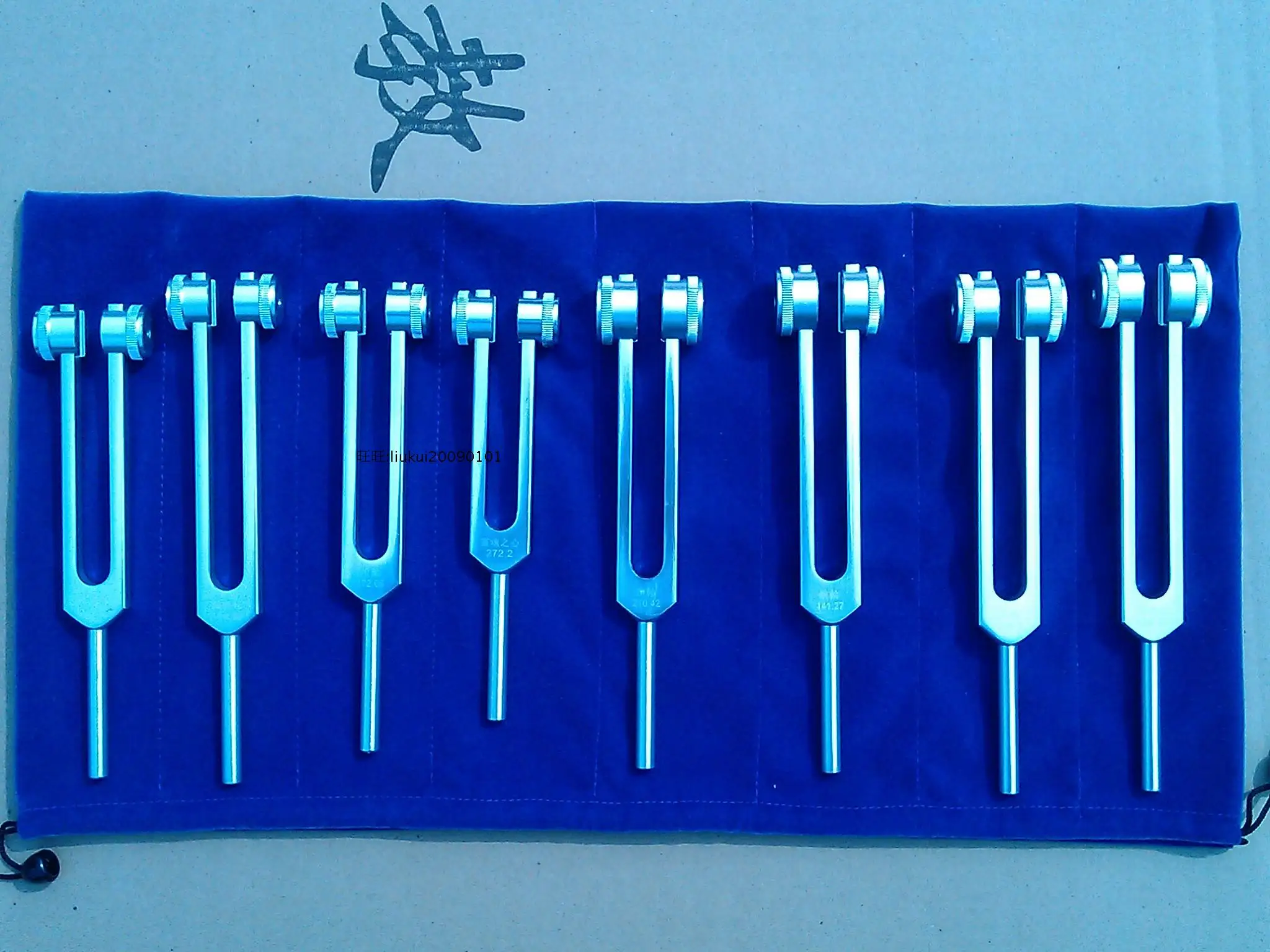 

8 pcs Export quality chakra tuning fork Taiwan Planetary Tuning Forks Weighted with Activator and Pouch Healing & Relaxation