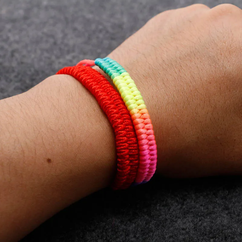 

Hot Colorful Rope Lucky Red String Red Thread Charm Bracelets For Women Men Jewelry Gifts Bieklik