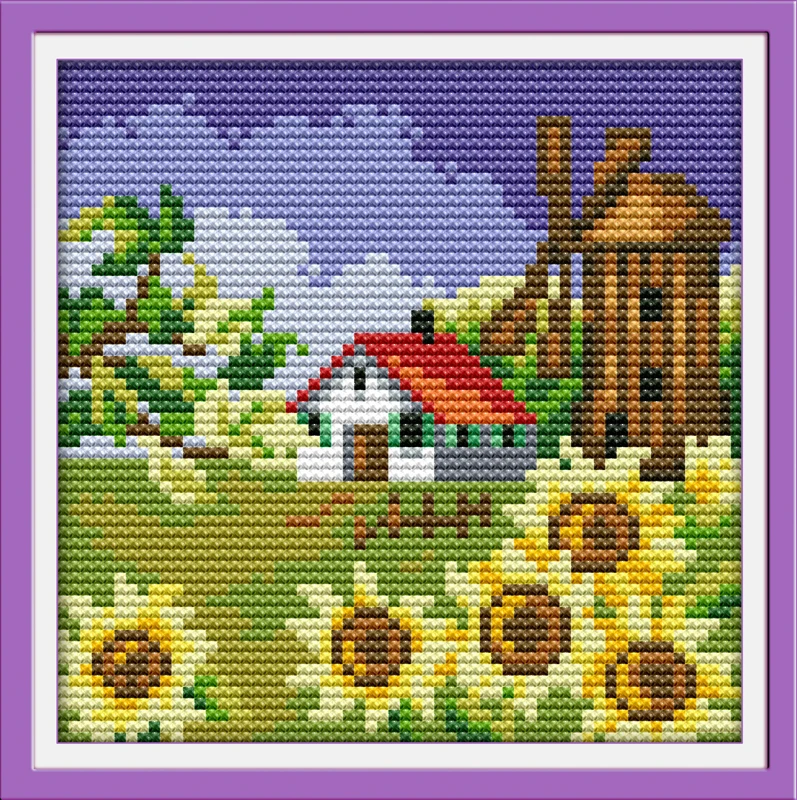 South Korea S Small Scenery Autumn Cross Stitch Kit Flowers 14ct 11ct Count Stitching Embroidery Diy Handmade Needlework Plus Handmade Needlework Embroidery Diycross Stitch Kits Aliexpress