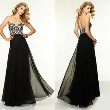 Kleid Prom 2015 Neue Bodenlangen Chiffon Liebsten Kleid Lang Backless Formale Sleeveless Stickerei Keine bodenlangen