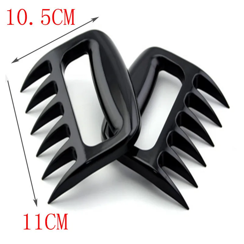 2 pcs/lot Bear Meat Claws Black BBQ Meat Claws Tools Shredding Lift Tongs Pull Handler Handling LB 040