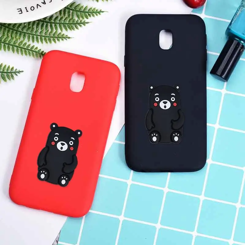 Чехол для Samsung Galaxy J7/J5/J3 2017 J730F J530 J330F милые Кумамон глупо Kawaii Медведь крышка