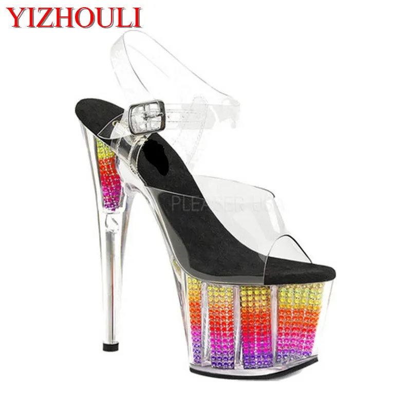 Nouveau Forme Hauts Talons 04 Plate Transparent Sandales 01 orCdeBWx