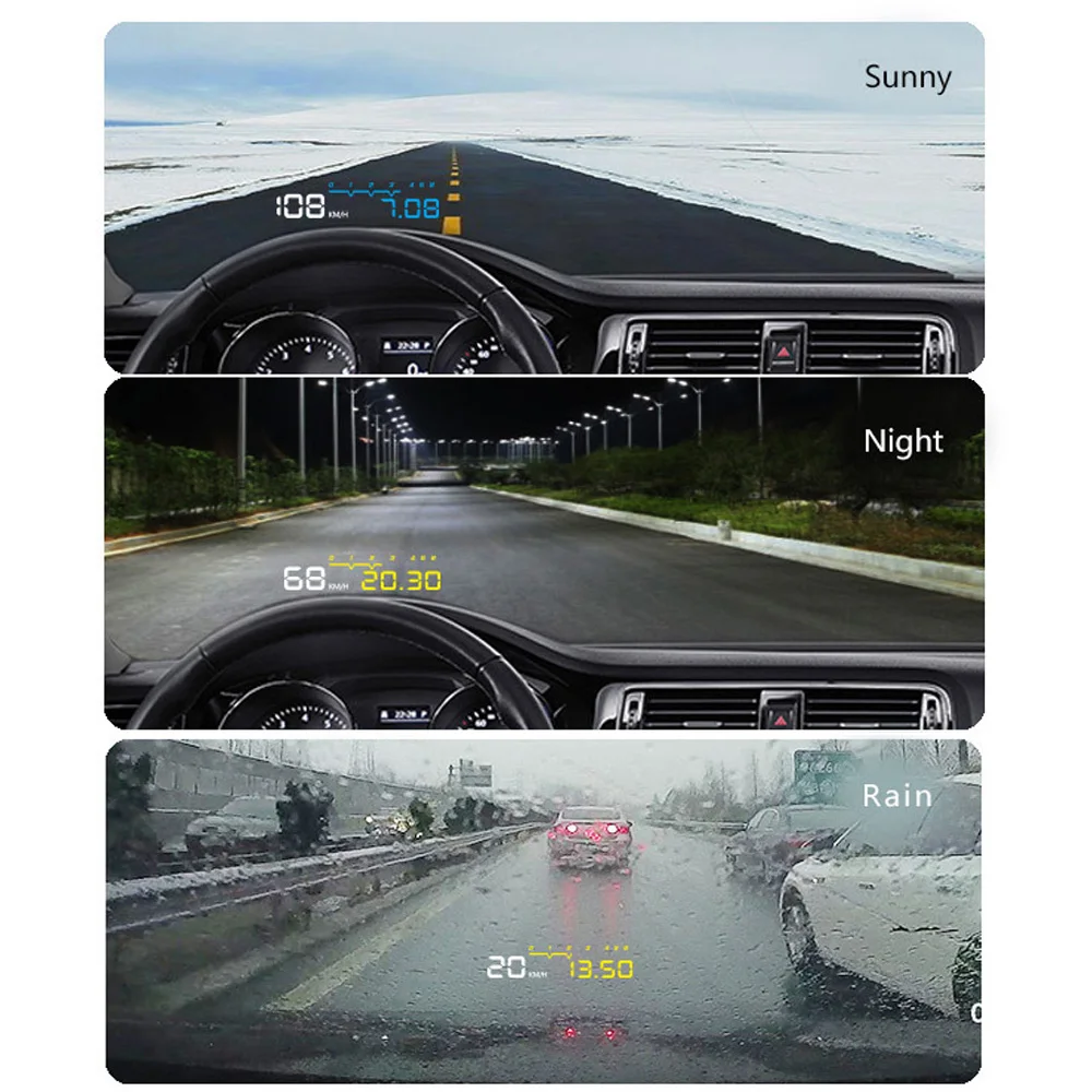 Eanop en салона автомобиля HUD Дисплей OBD II EOBD Авто Цифровой автомобиль спидометр для