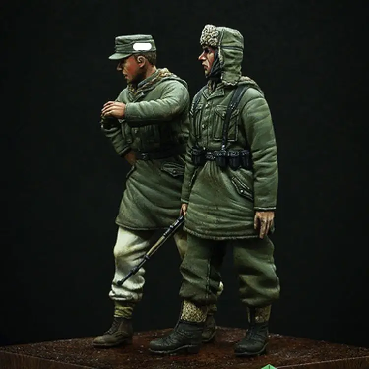 Risjc 1/35 Resin Soldier Model World War II Soldier 2 People White Model Figure kit //13272 Risjc 1/35 Resin Soldier Model World War II Soldier 2 People White Model Figure kit //13272