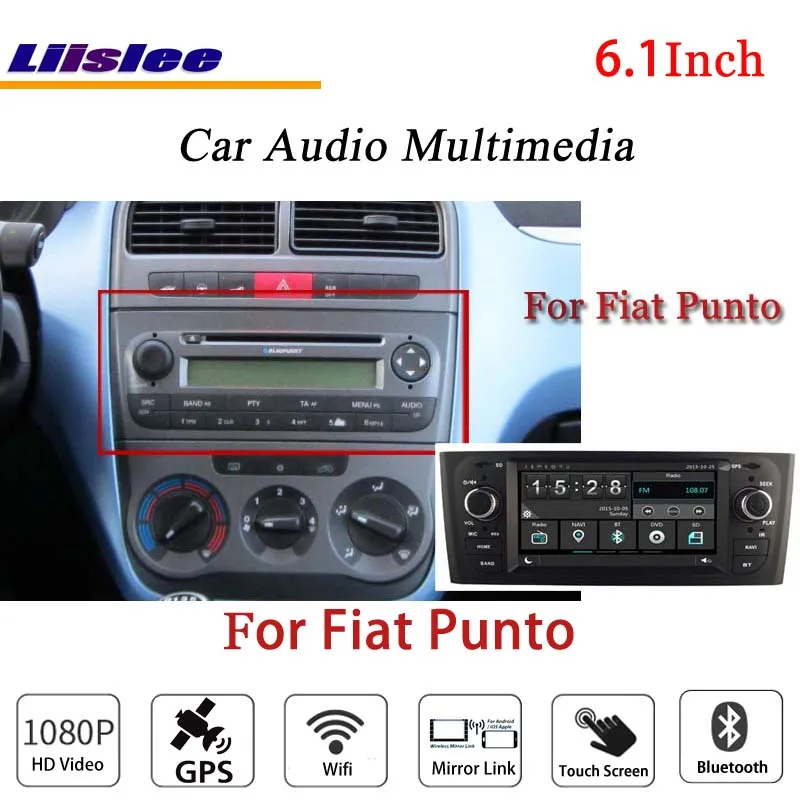 Excellent Liislee For Fiat Punto Stereo Radio Audio CD DVD Player Bluetooth Wifi GPS MAP NAV Navigation 1080P System Original NAVI Design 4
