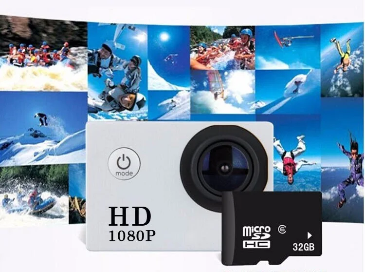 Мини Камера действие Водонепроницаемый 1080 P Full HD видеокамер Спорт Открытый go pro " Экран шлем Cam Подводные DV видео регистраторы