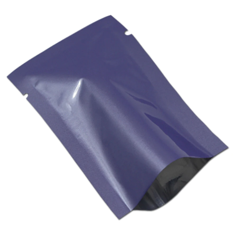 Purple 7.5cm x 10cm Mylar Foil Seal Ziplock Bags Pouches Tea Vape Herb Samples 