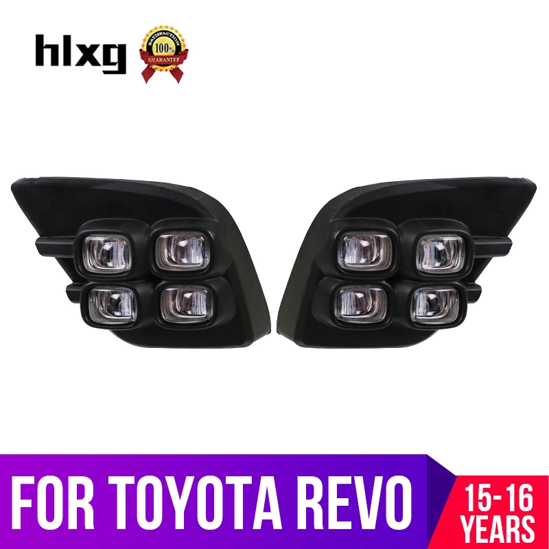 Hlxg автомобильный мигающий Стайлинг DRL для Toyota Hilux Revo Vigo 2015 2016 дневной ходовой