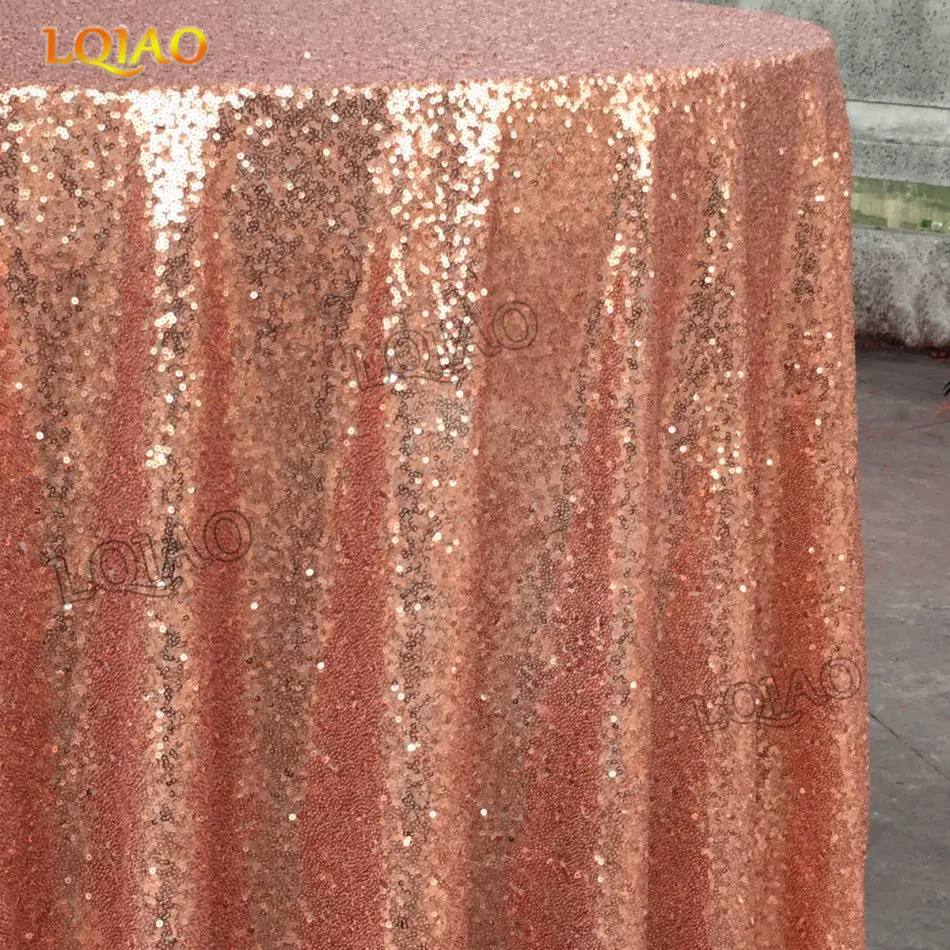 120 Round Sparkly Rose Gold Sequin Table Cloth 120 Round Sparkly Rose Gold Sequin Table Cloth Cake Tablecloth Linens For Wedding Decoration In Tablecloths From Home