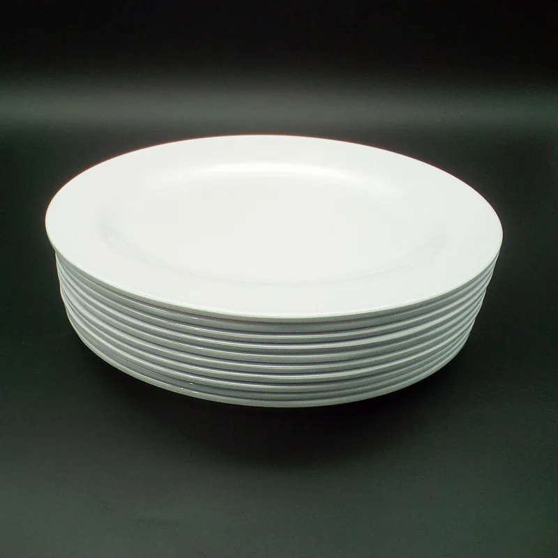 Imitation Porcelain Melamine Dinnerware Dinner Plate Thick Oval Dish China Restaurant With