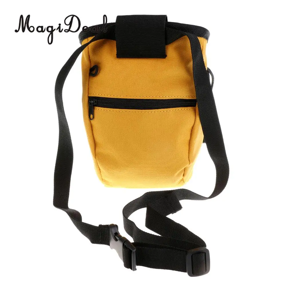 Rock Climbing Chalk Bag Mountaineering Bouldering Weightlifting Gym Magnesium Powder Storage Pouch with Zip Pocket & Waist Belt